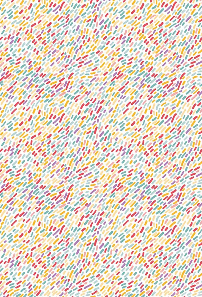 Kadopapier Coated colorful worms bright 30cm x 200meter