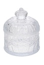 Glazen Potje Rond Met Glazen Deksel Crystal 9x12,5cm 1stuk