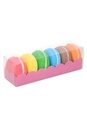 Macarondoosjes Transparant Tiber Pink 16x5x5cm 10stuks