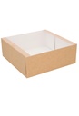 Geschenkdozen Kraft Savor Met PVC Venster 23x23x8.5cm Kraft 10stuks