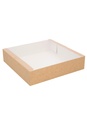Geschenkdozen Kraft Savor Met PVC Venster 25x25x6cm Kraft 10stuks
