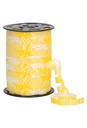 Krullint Flowers Dots Streepjes Geel 10mm x 250 meter