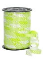 Krullint Flowers Dots Streepjes Groen 10mm x 250 meter