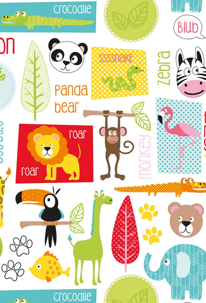 Geschenkpapier Coated Zoo animals 70cm x 200meter