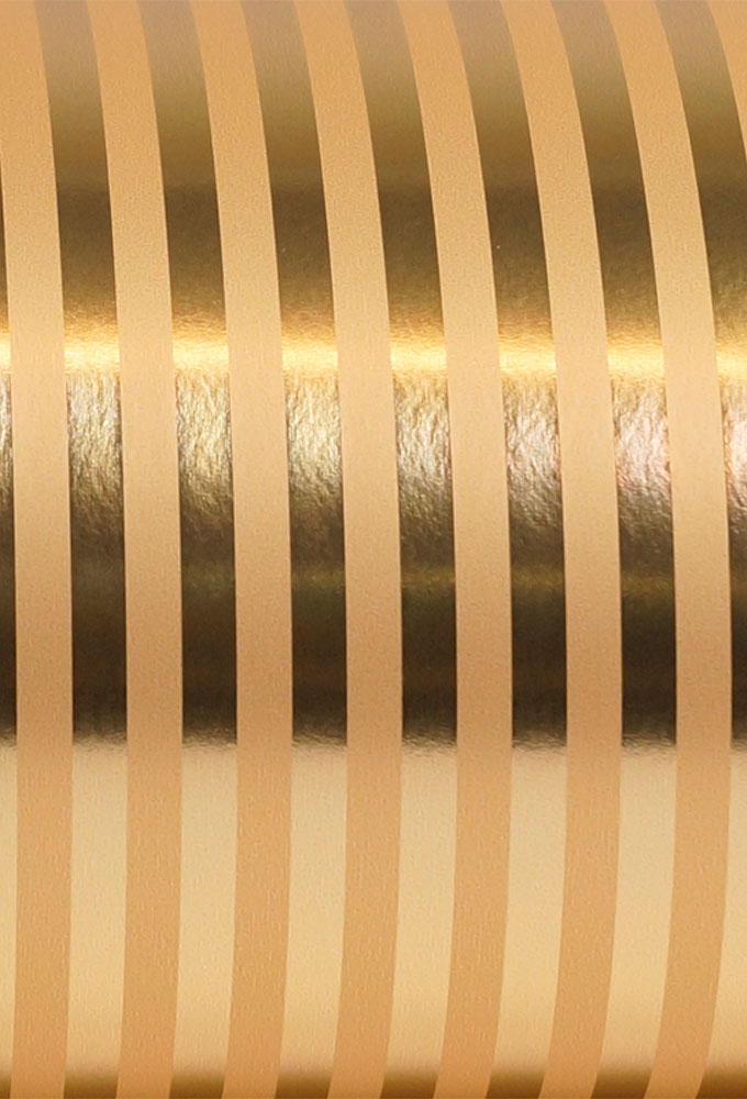 Geschenkpapier Metallised Stripes gold 50cm x 100meter