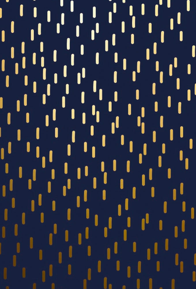 Geschenkpapier Metallised Blue gold little dashes 30cm x 100meter