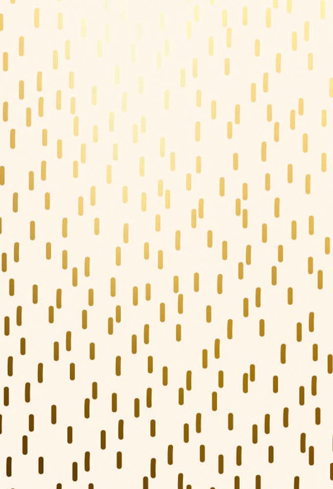 Geschenkpapier Metallised Creme gold little dashes 70cm x 100meter