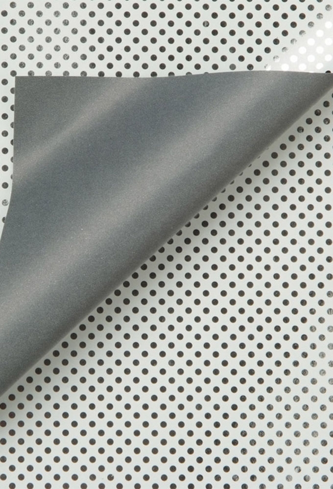 Geschenkpapier Metallised Silver dots 70cm x 100meter