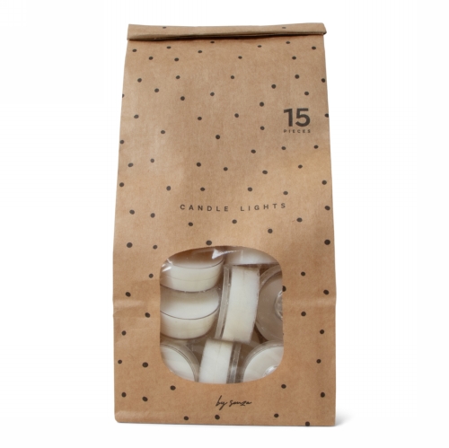 Jens Living Theelichten In Zakje Kraft  & 15 11x5.5x16.5cm 1stuks