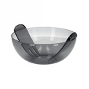 Jens Living Acryl Saladeschaal Met Bestek Smoke 27.4x27.4x11cm 1stuks