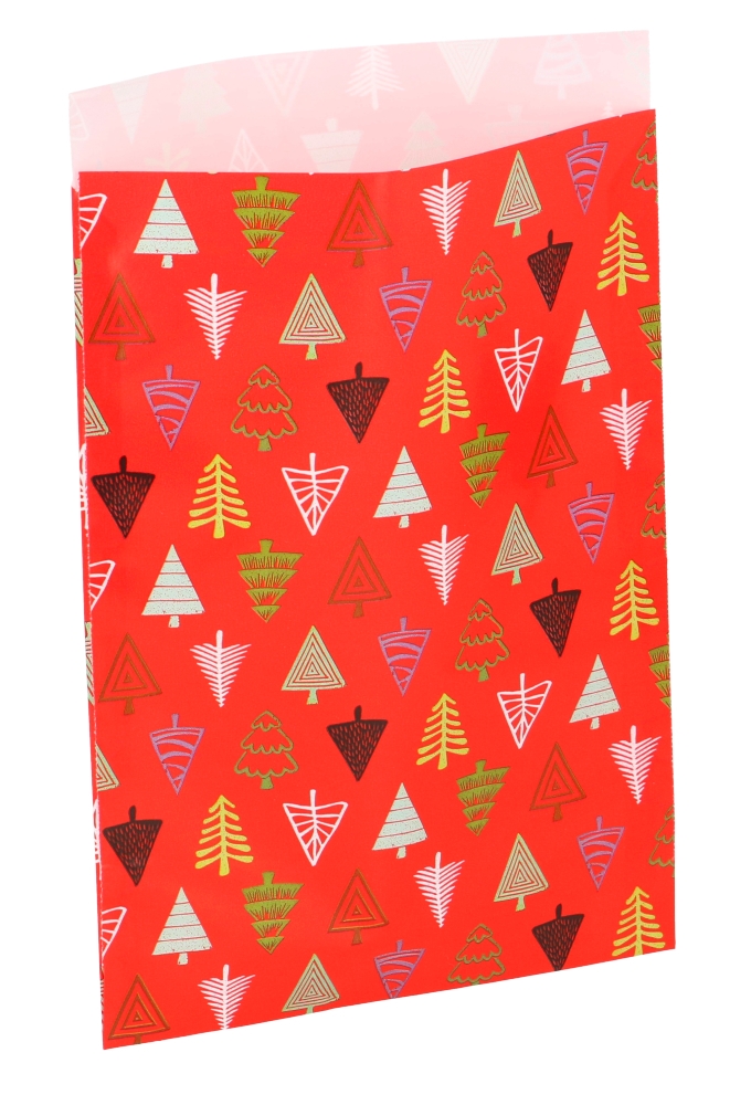 Kerstzakjes Christmas Tree Red 17x25cm 200stuks