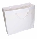 Kadotasjes Rome Uni Wit Glanzend Met Koord 41x14x36cm 10stuks