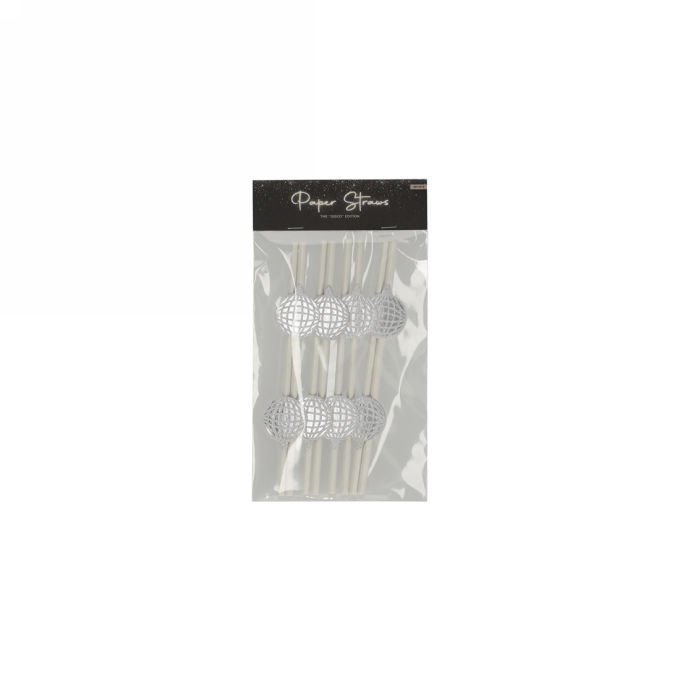 Jens Living Papieren Rietjes Disco set van 8stuks 3x0.6x19.7cm 1stuks