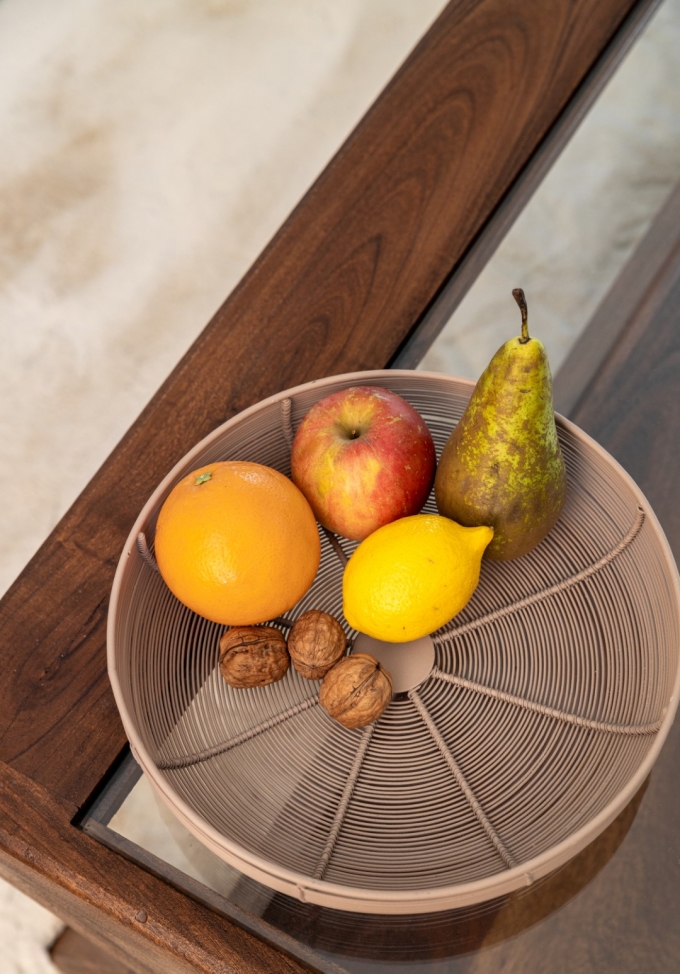 Jens Living Draadmand Pim Taupe 29x29x6.5cm 1stuks