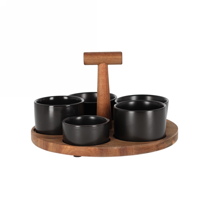 Jens Living Bits & Bites Bo Groot Zwart 22.5x22.5x12cm 1stuks