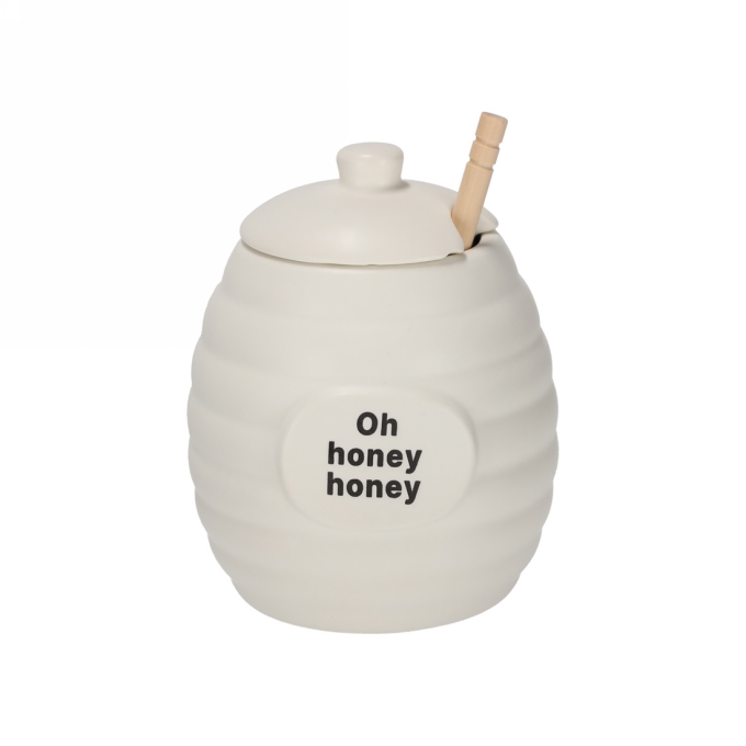 Jens Living Text Honing Pot 10x10x12.5cm 1stuks