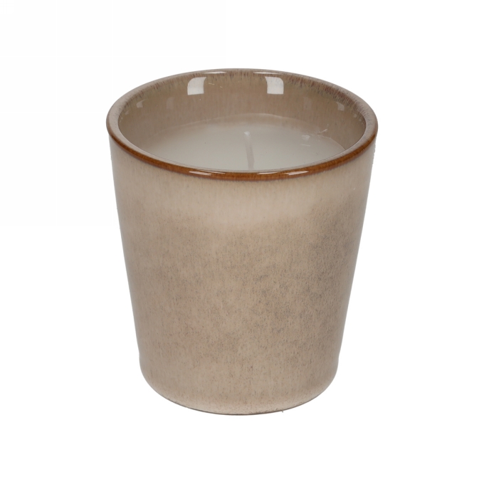Jens Living Mok Kaars Taupe 7.8x7.8x8cm 1stuks