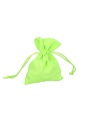 Textiel Kadozakjes Saccetto Neon Groen Met Koord 9x12cm 10stuks