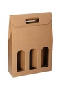 Luxe Wijndozen Vigo Kraft voor 3 fles 27x9x38.5cm 30stuks