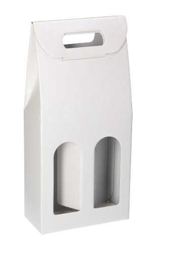 Luxe Wijndozen Vigo Witte Dots Relief voor 2 fles 18x9x38.5cm 30stuks