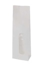 Blokbodemzakjes Wit & Lange Venster Sealbaar 5.5x3.5x17.5cm 100st