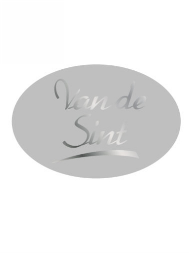 Etiketten Sint Van de Sint Zilver 3.7x2.5cm 500stuks