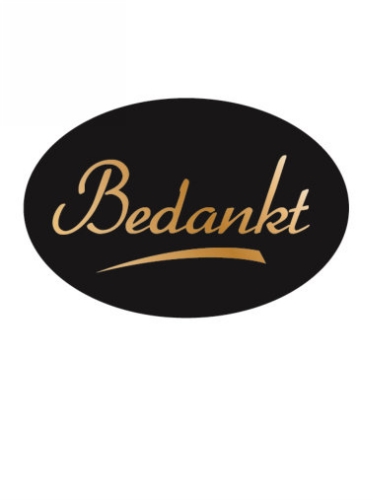 Etiketten Everyday Bedankt Zwart 3.7x2.5cm 500stuks