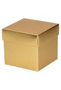 Kubus Kadodoosjes & Deksel Mat Goud KrabBon 8x8x7.5cm 250gr 25stuks