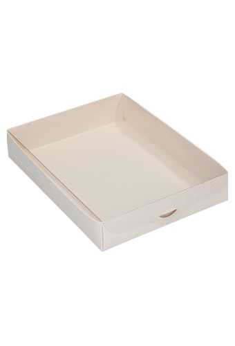 Geschenkdoosjes & Klep Venster Wit Creme Grivola 20x15x3.5cm 10stuks