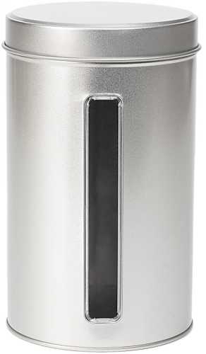 TestF (stock): Blikken Blanco Met Venster Rond 10.7x17.8cm 12stuks