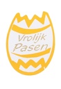 Etiketten Pasen Vrolijk Pasen Eitje 3.3x2.5cm 500stuks