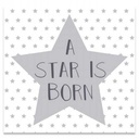 Kadobon Silver Star + Envelop 12x12cm 12stuks