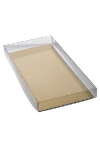 Transparant Cadeaudoosjes & Gouden Bodem 21x10x2cm 100stuks