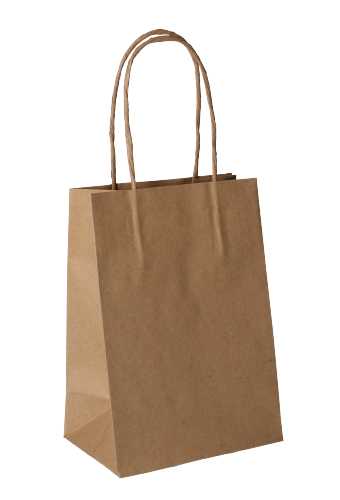 Papieren Draagtas Kassel Met Handvat Kraft 14x8x21cm 50stuks