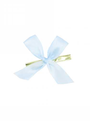 Strikje Satijn Blauw Met Clip 6x6cm 250stuks