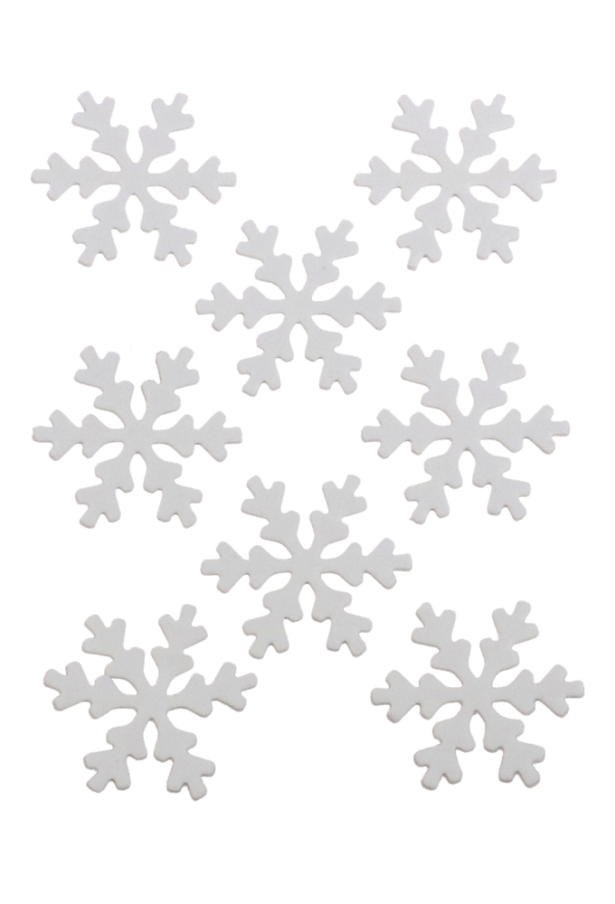 Kado Sticker Sneeuw Felt 3.5cm 8stuks OP IS OP