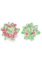 Kerst Mini Bows Strik Rond 50mm Wanten Groen Rood Met Plakker 50st