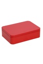 Blikken Uni Rood Rechthoekig 14.2x10.1x3.1cm 12stuks