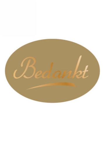 Etiketten Everyday Bedankt Goud 3.7x2.5cm 500stuks