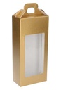 Geschenkdoos Draagbox & Venster Monsanto Goud 13x7x28cm 30stuks