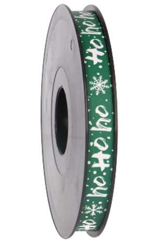 Krullint HO HO HO Groen & Snow Wit  15mm x 100 meter