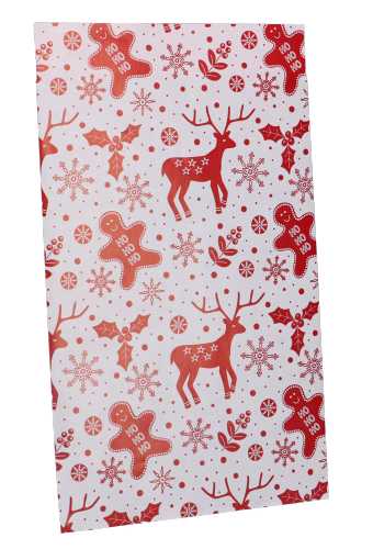 Kerstzakjes Rendier Rood Dubbelzijdig 17x25cm 200 stuks