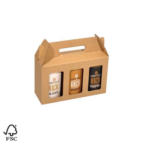 Bierverpakking Kraft Voor 3x 33cl Blikjes FSC® 50stuks