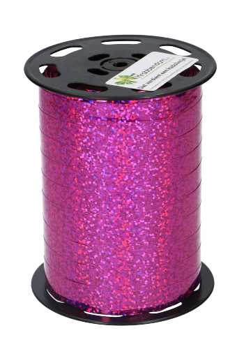 Krullint Holografisch Fuchsia 10mm x 200 meter