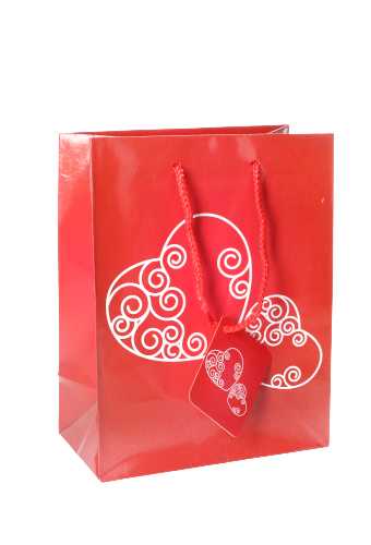 Kadotasjes Liefde Medium Love You al my Heart 18x10x23cm 12stuks