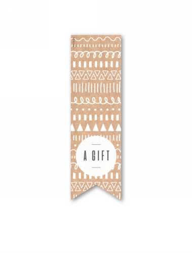 Langwerpig Sluitzegel Everyday A Gift Kraft 3.5 x 11.5cm 200st
