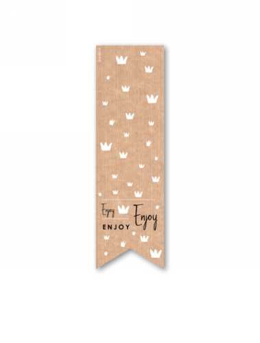 Langwerpig Sluitzegel  Everyday Enjoy Kraft 3.5 x 11.5cm 200stuks