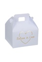 Kadodoosje  Believe In Love Wit 7x4.3x6cm 10stuks