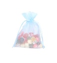 Organza zakjes Baby Blauw Medium 12x17cm 10stuks