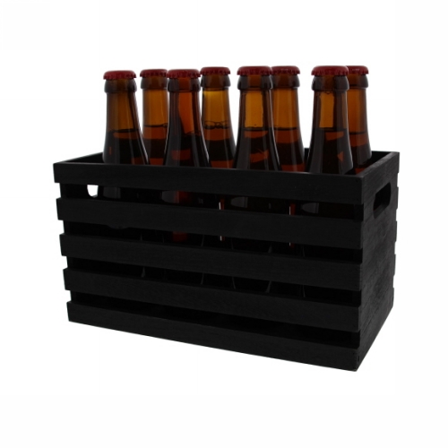 Bierverpakking Krat 8 Flesjes Zwart 28x14.5x15cm 15stuks